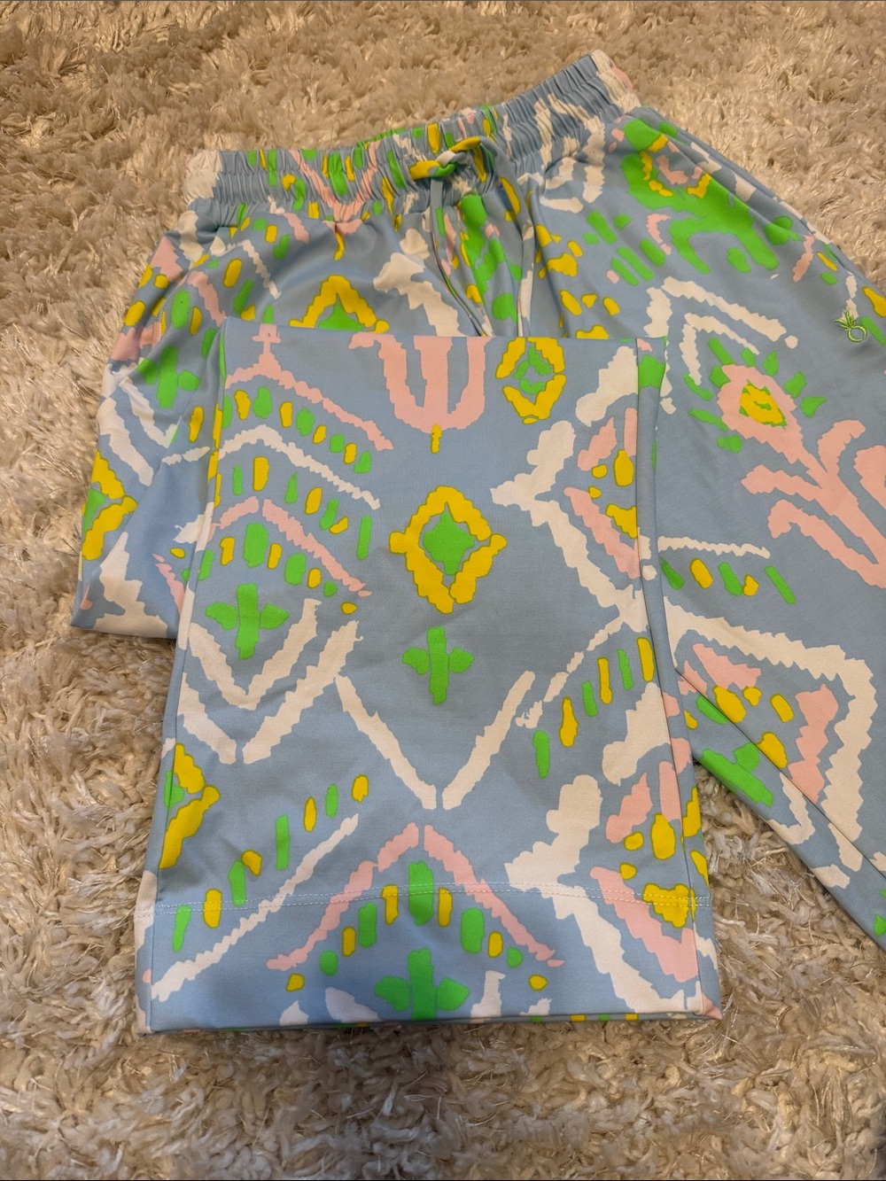 Dudley Stephens Patterned Drawstring Pants - Picture 4 of 5